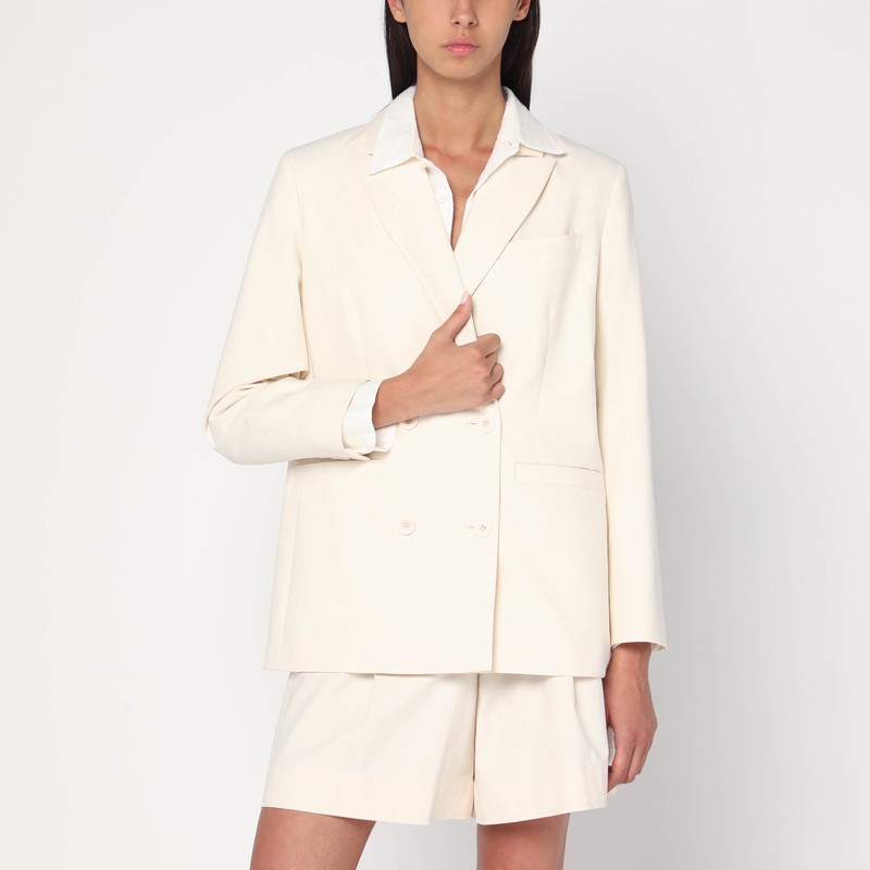 Double-breasted jacket in écru cotton - A.P.C. - Modalova