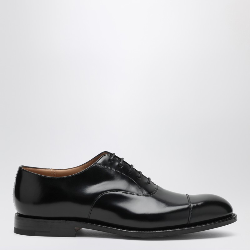 Black smooth leather Consul lace-up shoes