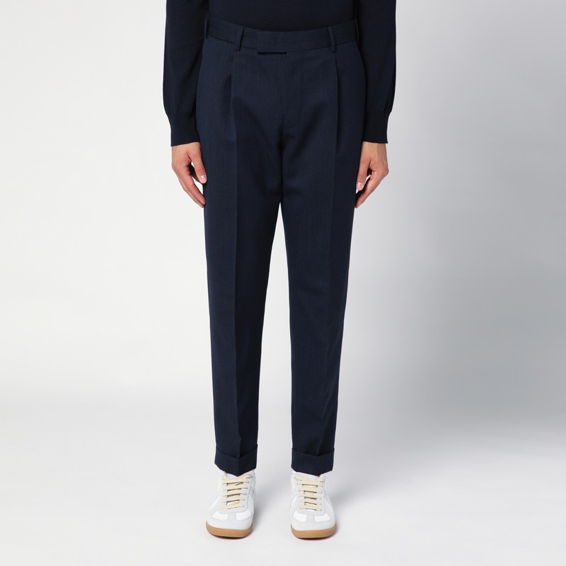 Rebel navy virgin wool trousers
