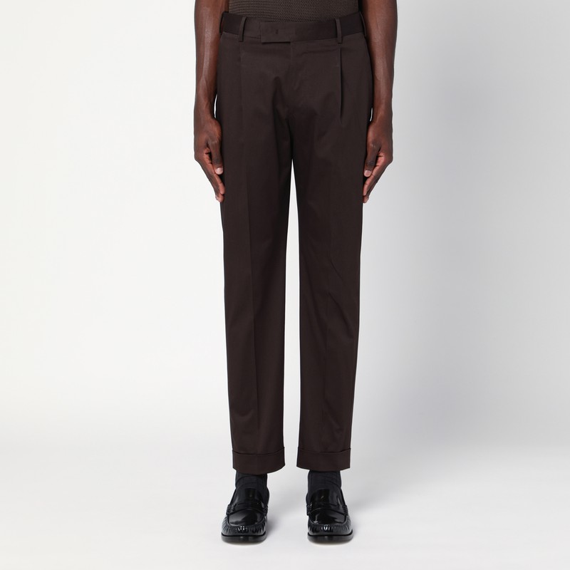 Brown cotton pants - PT Torino - Modalova