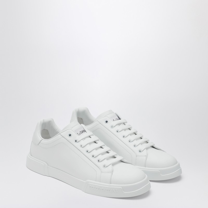 Dolce & Gabbana Dolce&gabbana Portofino White Low Trainer In Multi