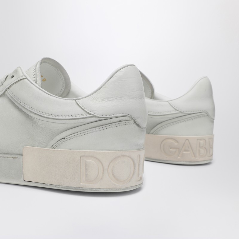 Dolce & Gabbana Vintage White Portofino Sneakers In White