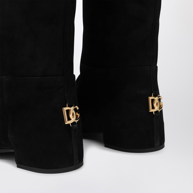 Dolce & Gabbana Leather Boots In Black