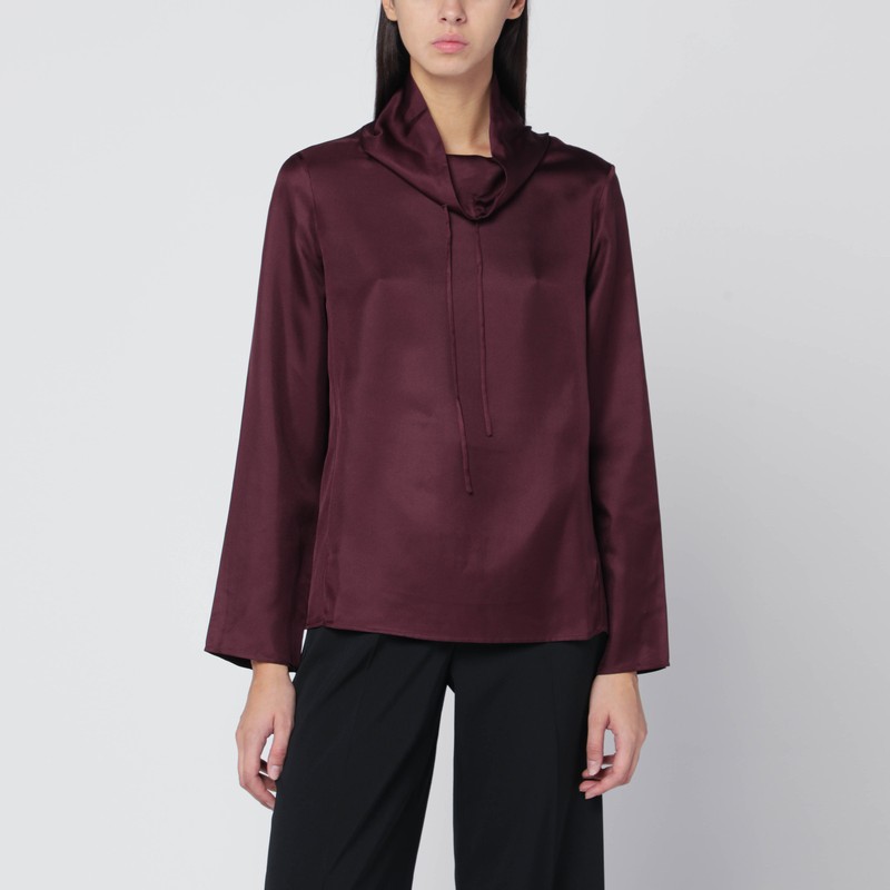 Plum Cyna silk blouse