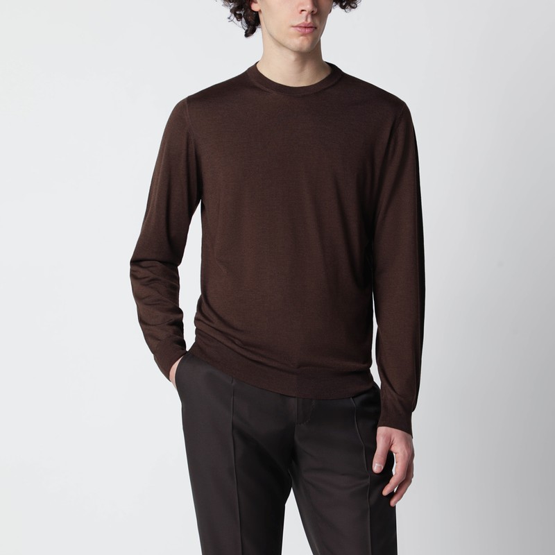 Chocolate brown wool sweater