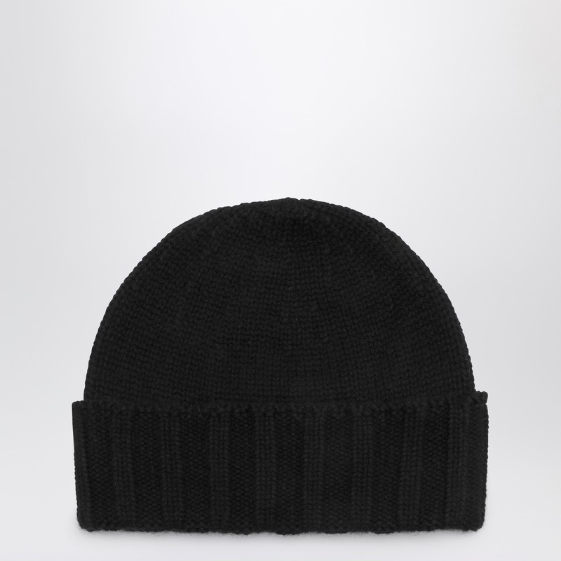 Black cashmere beret