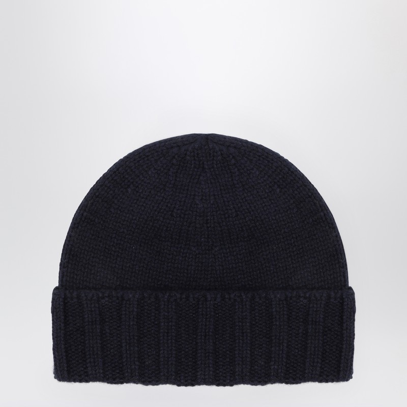 Navy blue cashmere beret