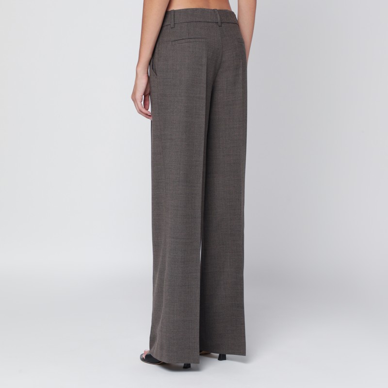 P.a.r.o.s.h . Chestnut-coloured Wool Blend Trousers In Gray