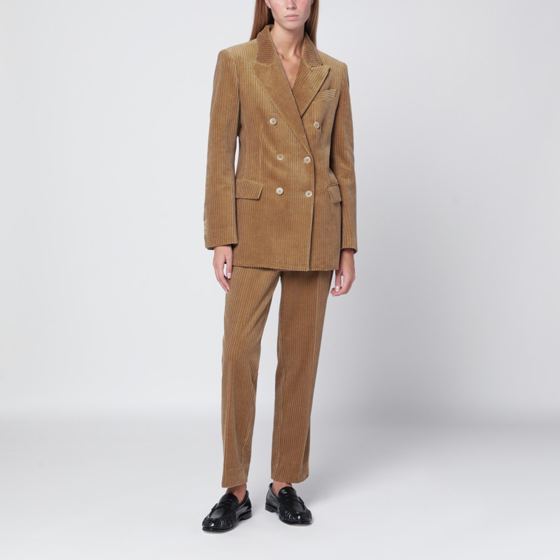 P.a.r.o.s.h . Camel-coloured Corduroy Trousers In Brown