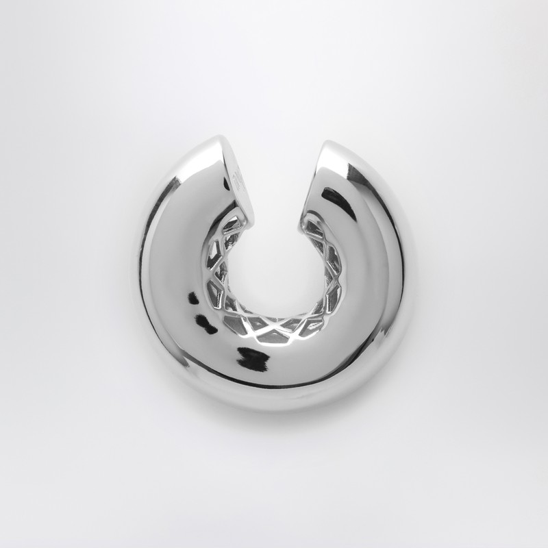 Eliou Varsity Silver Ear Cuff In White