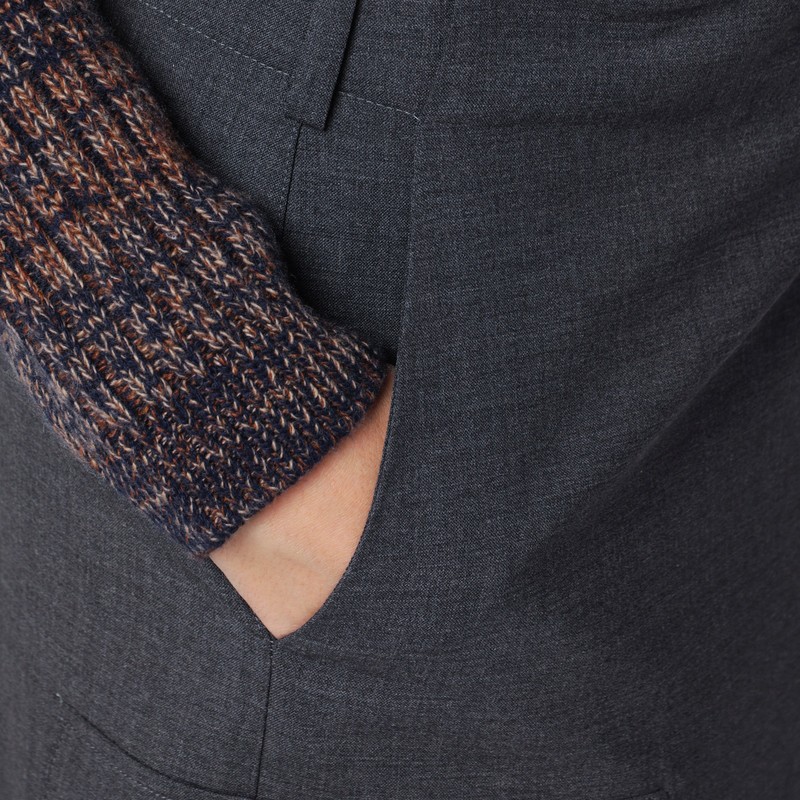 P.a.r.o.s.h Grey Wool Wrap Skirt In Gray