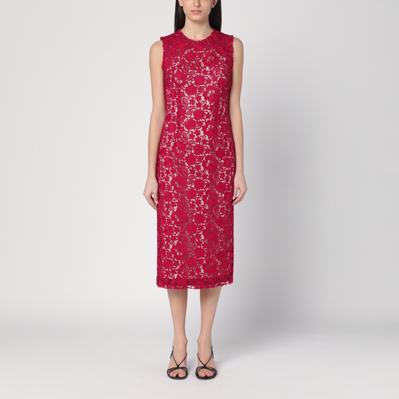 Rotes Spitzen-Midi-Kleid - P.A.R.O.S.H. - Modalova