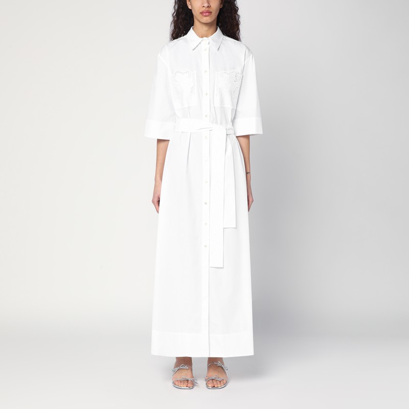 White shirt dress with belt