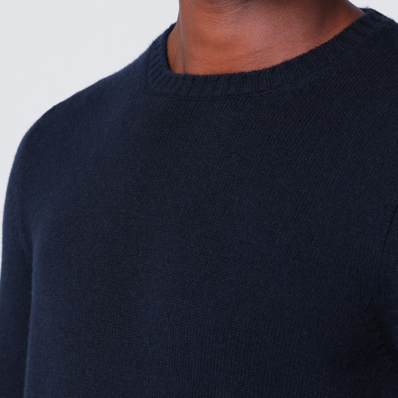 Drumohr Navy Blue Cashmere Sweater In Blue