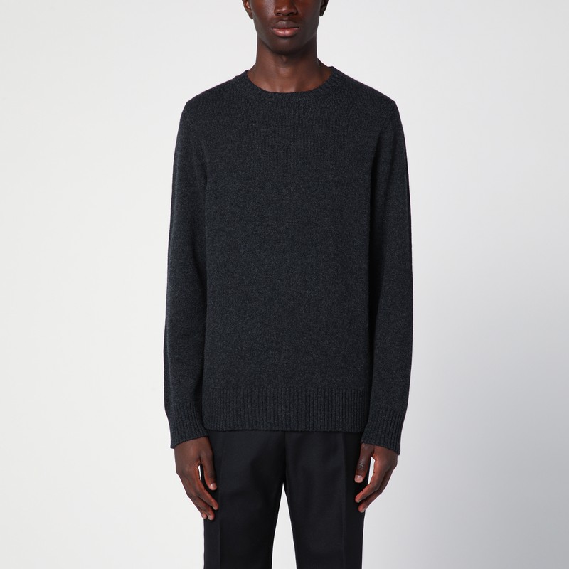 Grey crew-neck sweater in cashmere - Drumohr - Modalova
