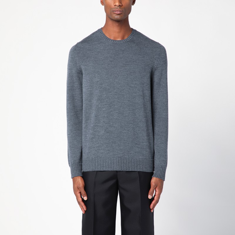Anthracite grey merino wool sweater