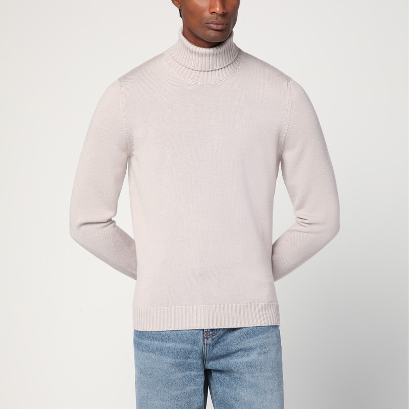 Greige wool turtleneck