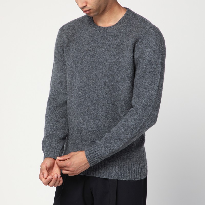 Grey lambswool sweater - Drumohr - Modalova