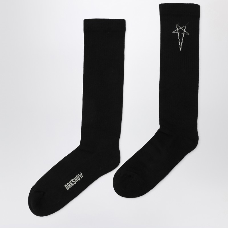 Drkshdw Black Cotton Socks With Logo In Black