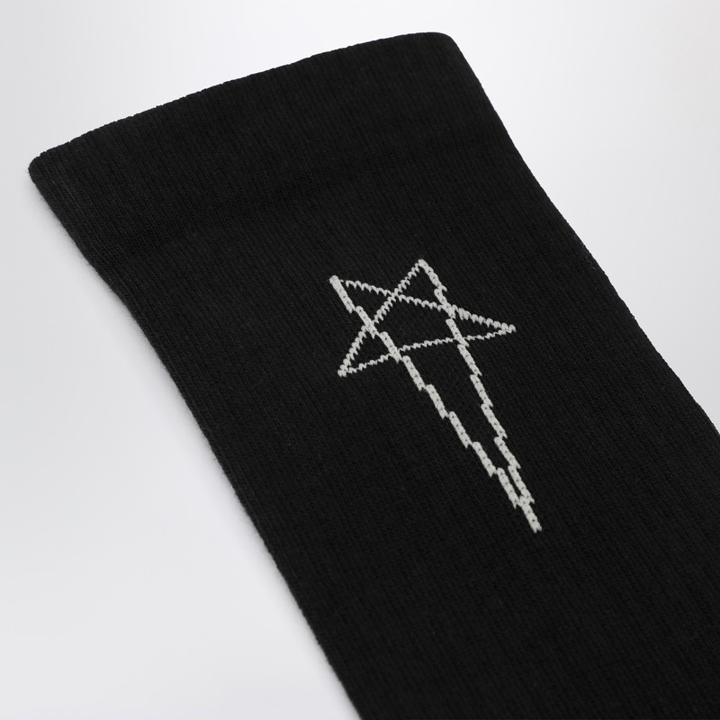 Drkshdw Black Cotton Socks With Logo In Black