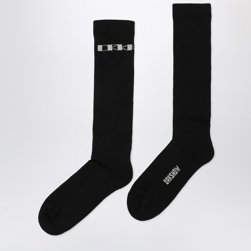 Drkshdw Black Cotton Socks With Logo In Black