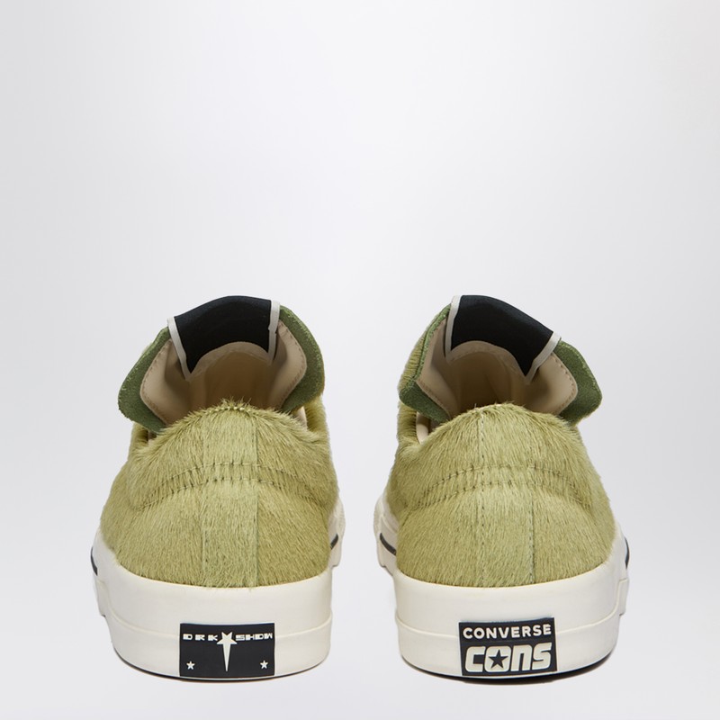 Converse X Drkshdw Acid Green Onestr Calf Hair Sneakers In Green