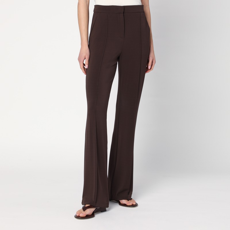 Coffee-coloured viscose trousers - Max Mara - Modalova