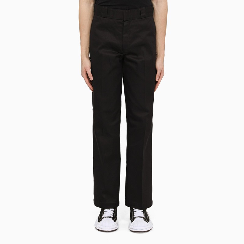874 Black straight-leg trousers
