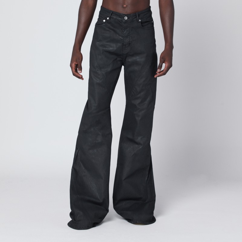 Black coated Bootcut jeans