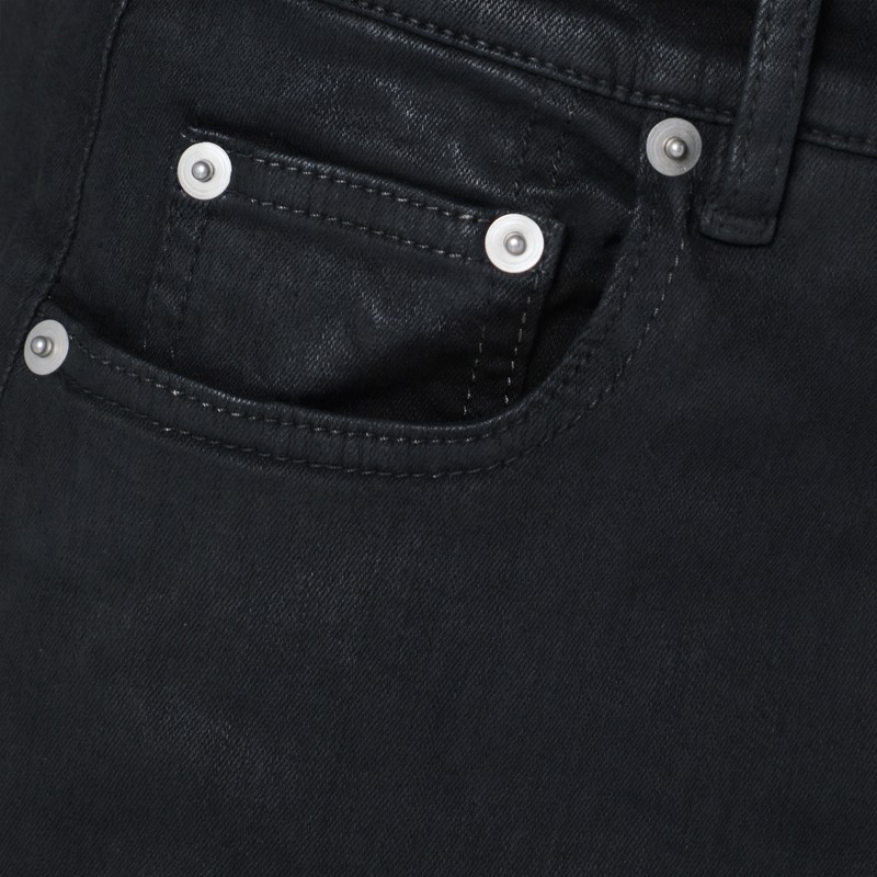 Drkshdw Black Coated Bolan Banana Jeans In Black