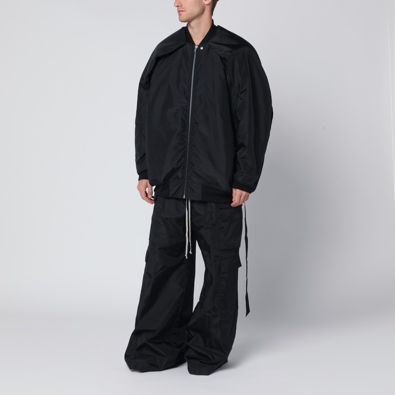 Drkshdw Black Nylon Pusher Trousers In Black