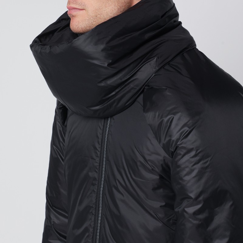 Drkshdw Short Black Nylon Jacket Men In Black