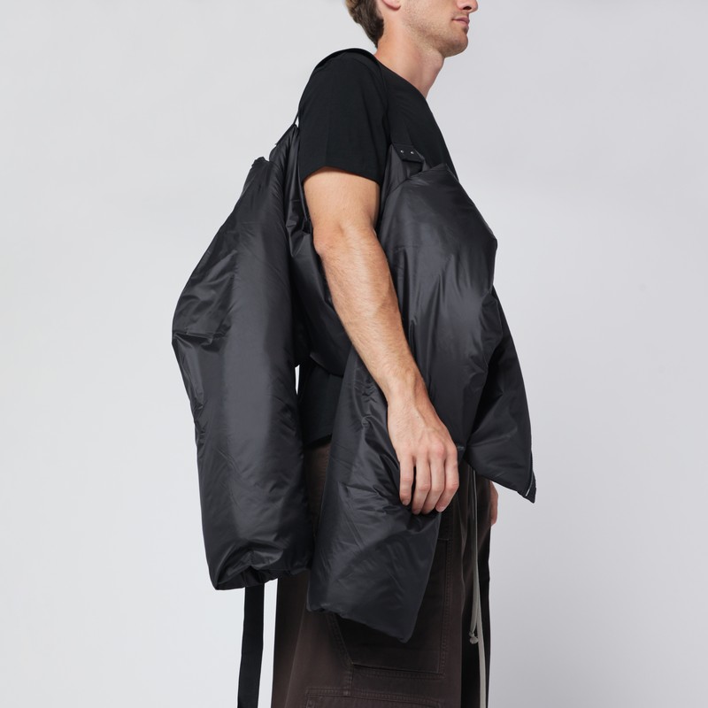 Drkshdw Short Black Nylon Jacket Men In Black