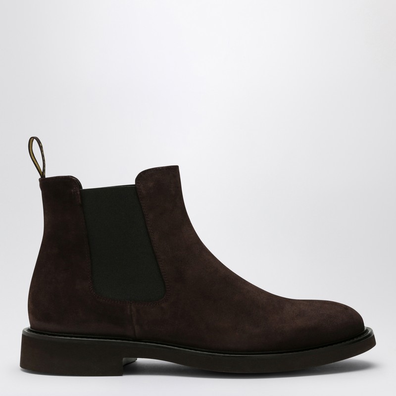 Brown suede ankle boot