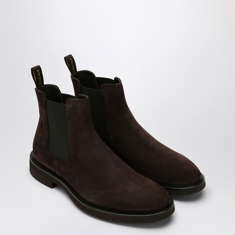 Doucal's Brown Suede Ankle Boot In Brown