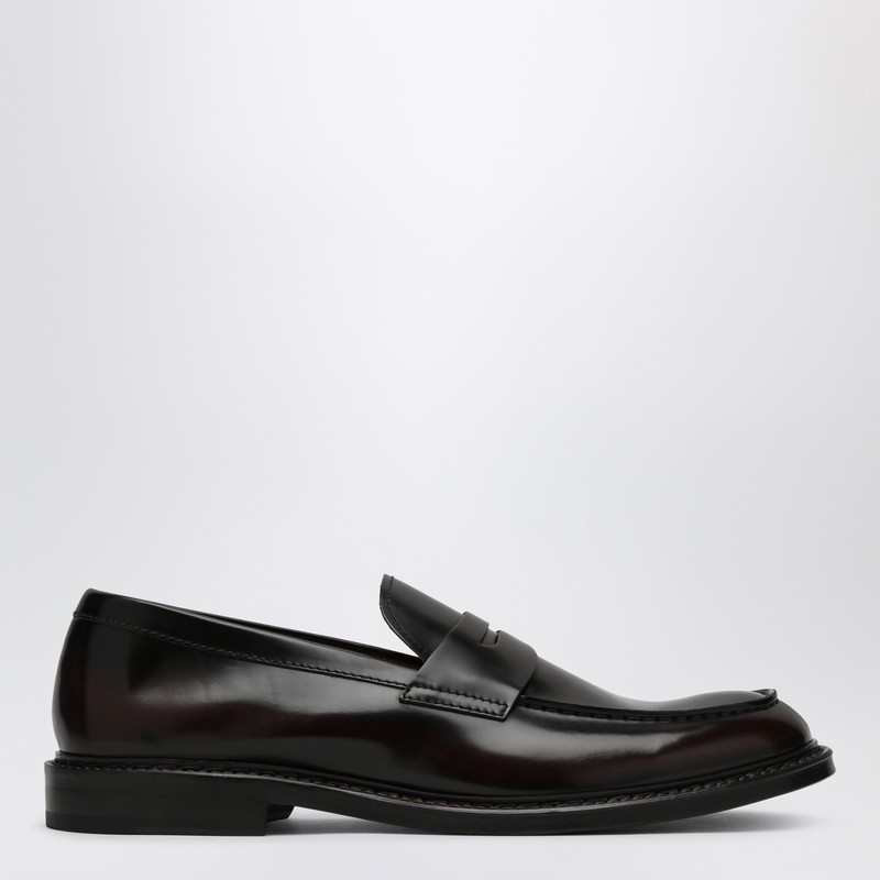 Brown leather classic loafer
