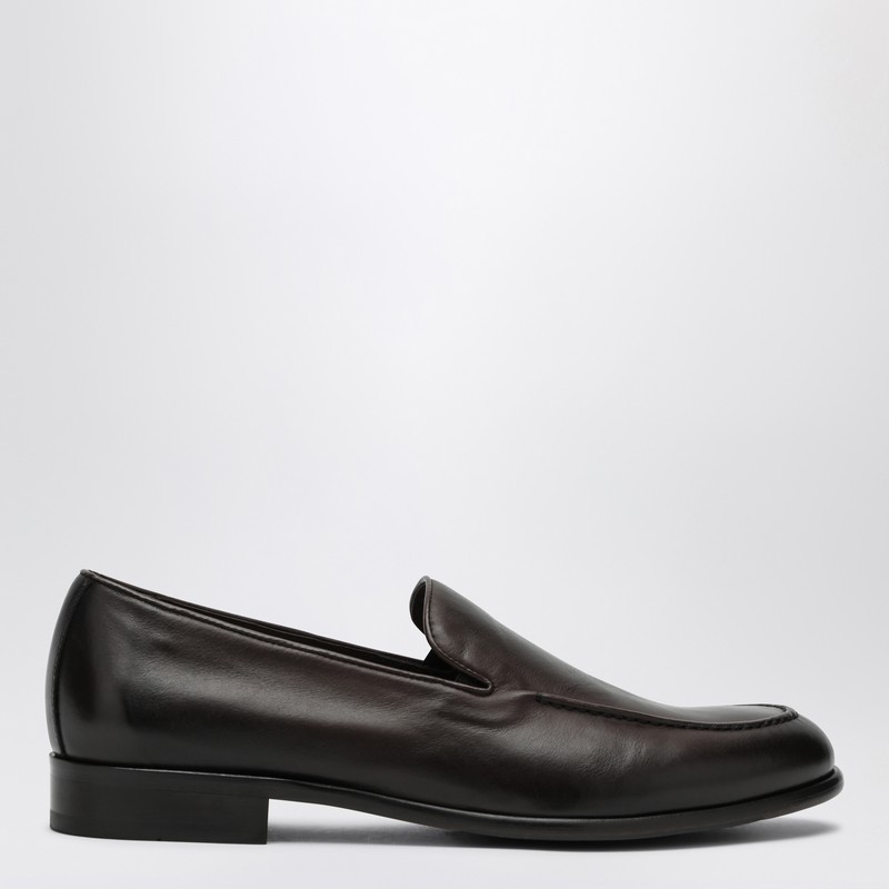 Dark brown leather loafers - Doucal's - Modalova