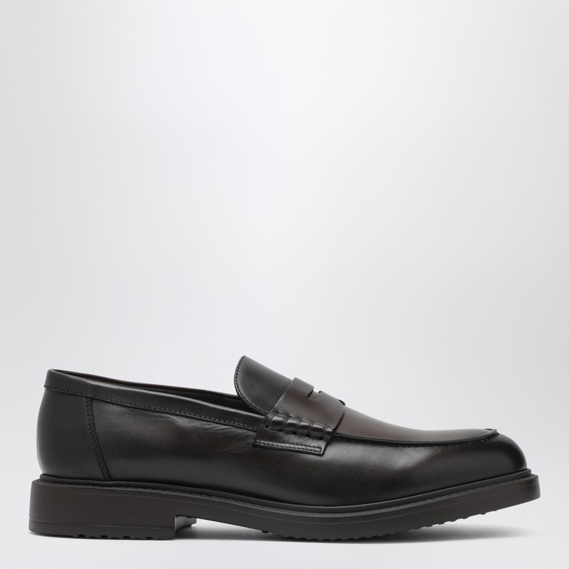 Dark brown penny loafer