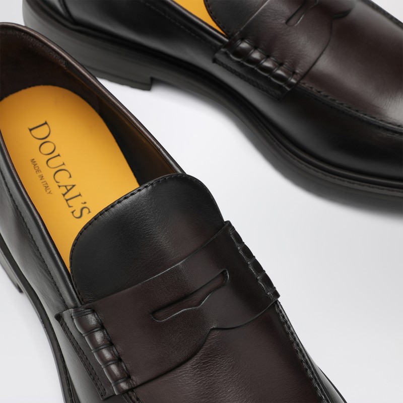 Doucal's Leather Loafers In Brown