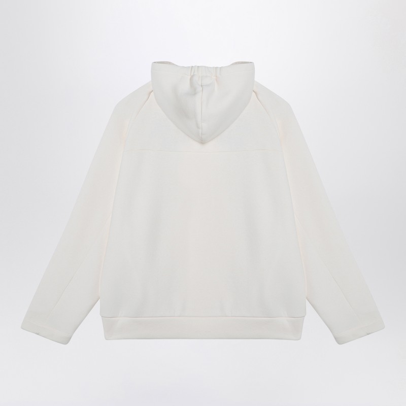 Douuod Jersey Hoodie In White