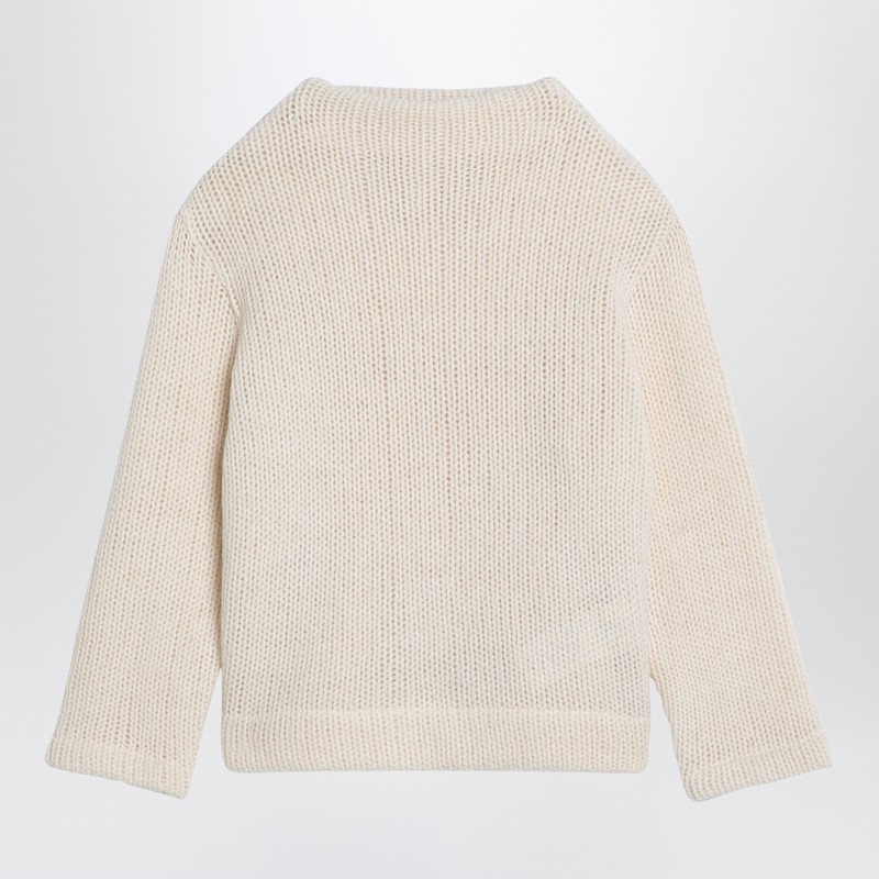Ivory wool-blend jumper - Douuod - Modalova