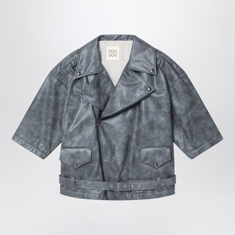 Over Calamita biker jacket grey in eco-leather
