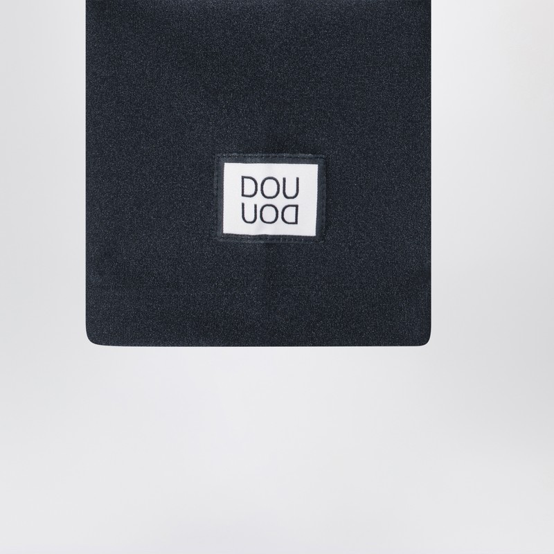 Douuod Black Shiny Nylon-blend Leggings In Black