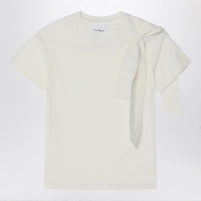 Ivory t-shirt with bow