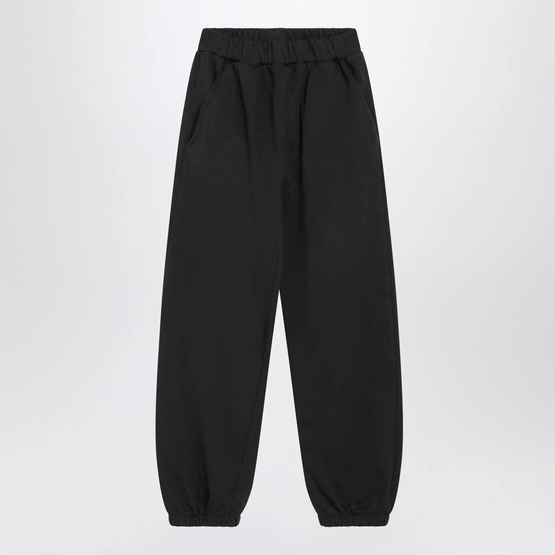 Jogging trousers in black cotton