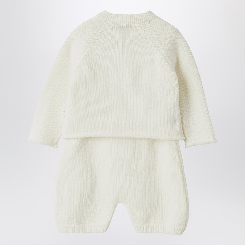 Teddy & Minou White Outfit With Jacket And Overalls In White