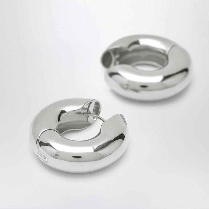 Eliou Devon Hoop Silver Earrings In Metallic