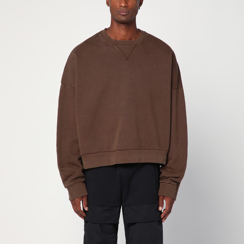 Brown sweatshirt in cotton