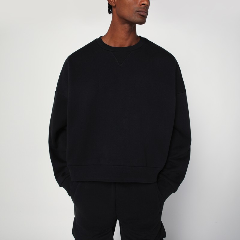 Black sweatshirt in cotton