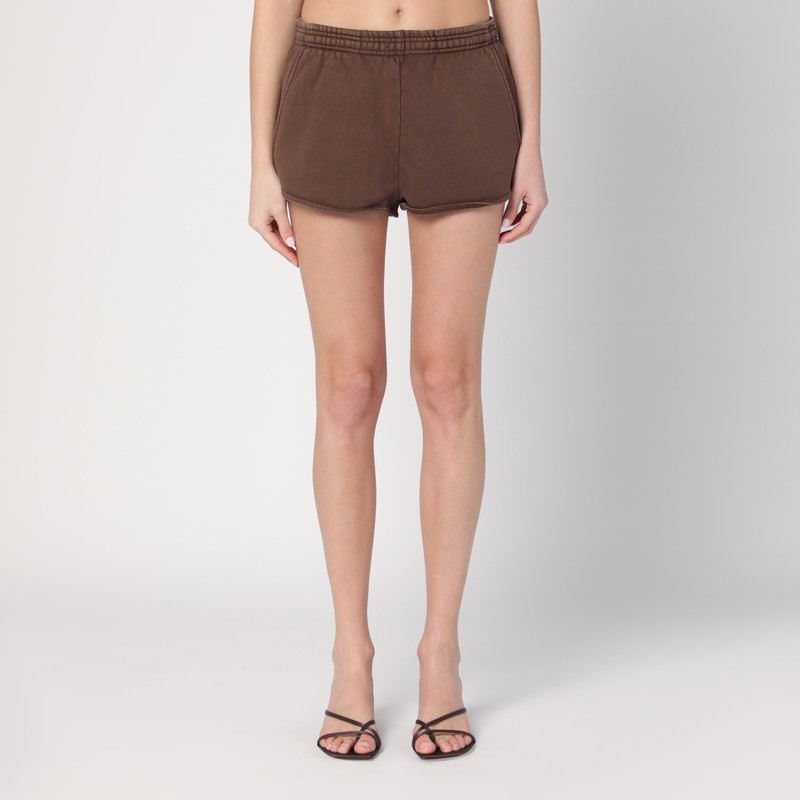 Cotton brown flared trousers